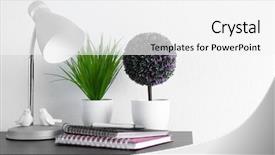  Presentation with interior design - PPT layouts featuring design-interior-with-lamp background and a white colored foreground