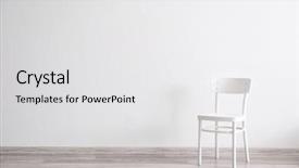  Presentation with room interior design - Audience pleasing slide deck consisting of design interview - white chair in light room backdrop and a light gray colored foreground