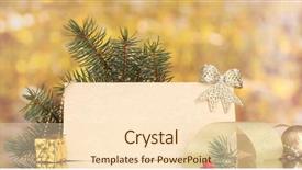  Presentation with christmas balls disco ball - Beautiful slide deck featuring design invite card - blank postcard christmas balls backdrop and a lemonade colored foreground