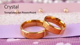  Presentation with wedding card - Colorful slide set enhanced with design invite card - conceptual photo wedding in violet backdrop and a lemonade colored foreground