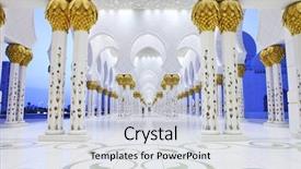  Presentation with zayed - Audience pleasing theme consisting of design islami - interiors of sheikh zayed mosque backdrop and a light gray colored foreground