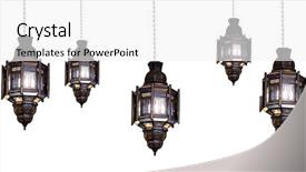  Presentation with moroccan - PPT theme having design islami - moroccan lamp background and a white colored foreground