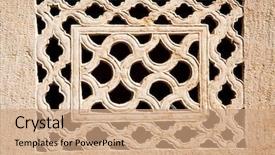  Presentation with iran - Presentation theme having design islami - pattern stone window in shiraz background and a  colored foreground