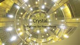  Presentation with modern building - Audience pleasing slide deck consisting of led light mall roof - ceiling and lamps in modern backdrop and a yellow colored foreground