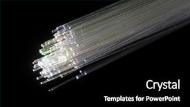  Presentation with fiber optic - Slides with fiber optical picture with details background and a black colored foreground
