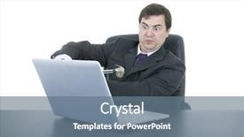  Presentation with design madu - Amazing PPT theme having design madu - crazy businessman with a hammer backdrop and a ocean colored foreground