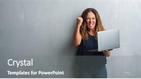  Presentation with anger - Colorful PPT theme enhanced with design madu - middle age hispanic woman standing backdrop and a gray colored foreground