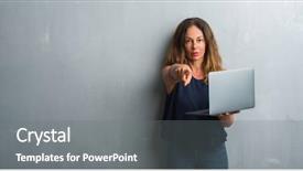  Presentation with hispanic - Slide deck featuring design madu - middle age hispanic woman standing background and a  colored foreground