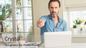  Presentation with design madu - Audience pleasing slides consisting of design madu - middle age man using laptop backdrop and a  colored foreground