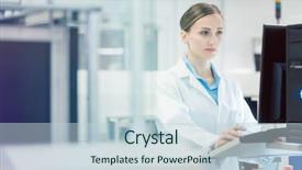  Presentation with manufacturing - Slide set with design manufacture - engineer operating manufacturing line background and a lemonade colored foreground