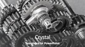  Presentation with manufacture - PPT layouts enhanced with design manufacture - metal gears background and a dark gray colored foreground