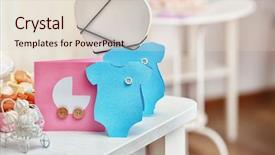  Presentation with baby shower - Beautiful PPT theme featuring design moumy - cute handmade cards for baby backdrop and a lemonade colored foreground