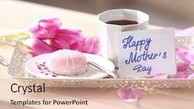  Presentation with dessert - Cool new presentation theme with design moumy - tasty dessert and cup backdrop and a lemonade colored foreground