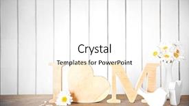  Presentation with heart flowers - Beautiful slide set featuring design moumy - wooden letters with heart backdrop and a white colored foreground