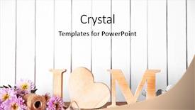  Presentation with heart flowers - Slide deck featuring design moumy - wooden letters with heart background and a  colored foreground