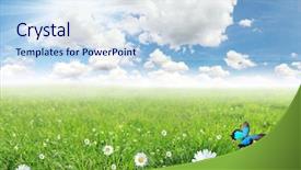  Presentation with beautiful scenery of kuala lumpur - Theme consisting of design natures - beautiful spring scenery background and a sky blue colored foreground