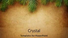  Presentation with christmas border design - Amazing slide deck having design natures - christmas fir tree border backdrop and a yellow colored foreground