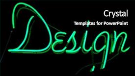  Presentation with neon - PPT theme with design neon sign in green background and a black colored foreground