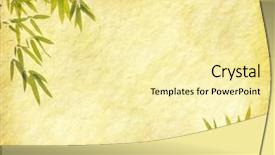  Presentation with chinese paintings - Cool new slide deck with design of chinese bamboo trees backdrop and a blonde colored foreground