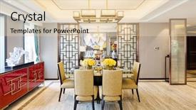  Presentation with furniture design - Presentation enhanced with design of modern dining room background and a lemonade colored foreground