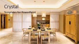  Presentation with furniture design - Audience pleasing presentation consisting of design of modern dining backdrop and a lemonade colored foreground