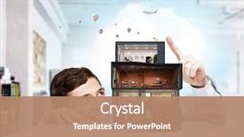  Presentation with dream - Colorful PPT theme enhanced with design of your dream house backdrop and a coral colored foreground