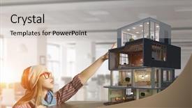  Presentation with child dream house - Theme enhanced with design of your dream house background and a light gray colored foreground