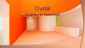  Presentation with construction design - PPT layouts with design orange - building under construction interior background and a gold colored foreground