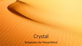  Presentation with sand - Cool new presentation theme with design orange - sand dune backdrop and a gold colored foreground