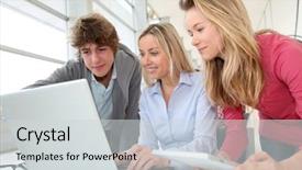  Presentation with teacher - Beautiful PPT theme featuring design para trabalho escolar - teacher and students working backdrop and a light gray colored foreground