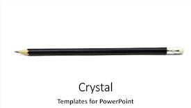  Presentation with pure white - Beautiful theme featuring pencil isolated on pure white background backdrop and a white colored foreground