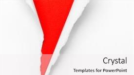  Presentation with scroll paper isolated on white - Slides consisting of design poster - cracked red paper background isolated background and a white colored foreground