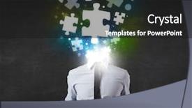  Presentation with cuneiform character recognition - Audience pleasing presentation theme consisting of psychiatry mind - character in suit with glowing backdrop and a tawny brown colored foreground