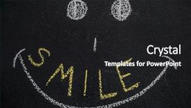  Presentation with cartoon - Cool new PPT layouts with happy cartoon face with smile backdrop and a dark gray colored foreground