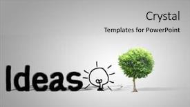  Presentation with ideas - PPT layouts consisting of brain trees - tree shaped and a ideas background and a light gray colored foreground