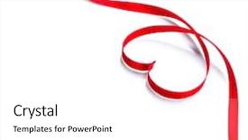  Presentation with gift ribbon - Slides enhanced with design red silk ribbon curve background and a white colored foreground