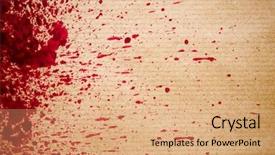  Presentation with blood stain - Beautiful slide deck featuring design sangue - red blood stains on old backdrop and a coral colored foreground