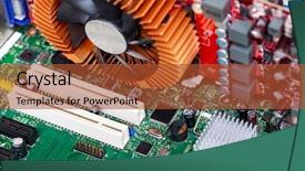  Presentation with motherboard - Audience pleasing presentation theme consisting of modern motherboard and videocard backdrop and a red colored foreground