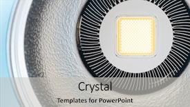  Presentation with heating and cooling - Beautiful PPT layouts featuring powerful led lamp with heat backdrop and a light gray colored foreground