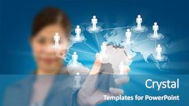  Presentation with show - Slides featuring design smartphone - beautiful woman holding a phone background and a teal colored foreground