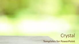  Presentation with green and wood - Amazing theme having design summer picnic - wooden table against green background backdrop and a cream colored foreground