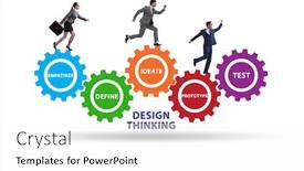  Presentation with design thinking - Theme featuring design-thinking-concept-in-software background and a white colored foreground