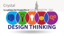  Presentation with design thinking - Audience pleasing presentation theme consisting of design-thinking-concept-in-software backdrop and a white colored foreground