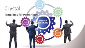  Presentation with design thinking - Audience pleasing PPT layouts consisting of design-thinking-concept-in-software backdrop and a white colored foreground