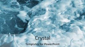  Presentation with seawater - PPT theme having splash of seawater with sea background and a light blue colored foreground