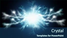  Presentation with flash - Colorful presentation design enhanced with design voltage - flash of electric light backdrop and a ocean colored foreground