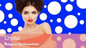  Presentation with hair spa - Beautiful PPT layouts featuring design waves moden - beautiful young model woman backdrop and a  colored foreground