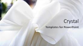  Presentation with welcome back handwriting - Cool new PPT theme with design wedding - detail of bridal dress backdrop and a light gray colored foreground