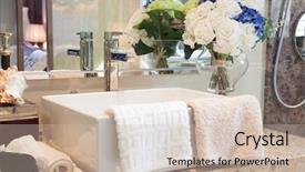  Presentation with design - Audience pleasing presentation theme consisting of design with hand wash basin backdrop and a soft green colored foreground