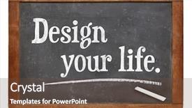 Presentation with life plan - Slides enhanced with design your life advice background and a tawny brown colored foreground